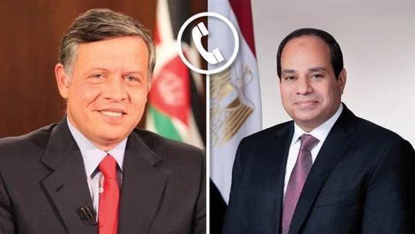 الرئيس السيسي وملك الأردن يتبادلان التهاني بعيد الفطر