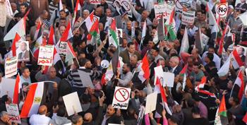   "لا للتهجير".. هتافات ووقفة تضامنية لدعم الفلسطينيين في الغربية