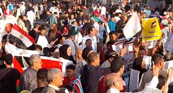   مظاهرة حاشدة بالإسكندرية رفضًا لتهجير الفلسطينيين ودعمًا لـ غزة 