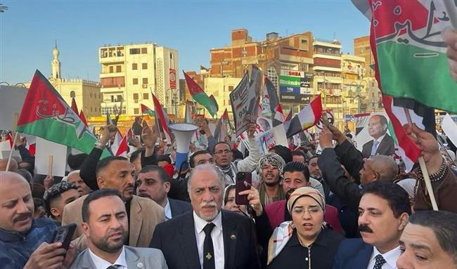 " تنسيقية شباب الأحزاب" تشارك في وقفات تضامنية لدعم القضية الفلسطينية ورفض التهجير