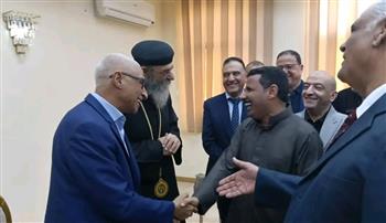   محافظ شمال سيناء يستقبل المهنئين بعيد الفطر المبارك