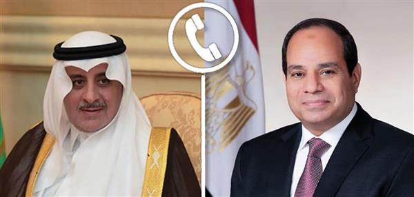 الرئيس السيسي يتلقى تهنئة بعيد الفطر من أمير منطقة تبوك