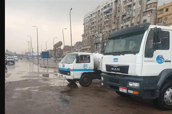 مياه القليوبية " تنشر معداتها لرفع تجمعات المياه بالشوارع والأنفاق