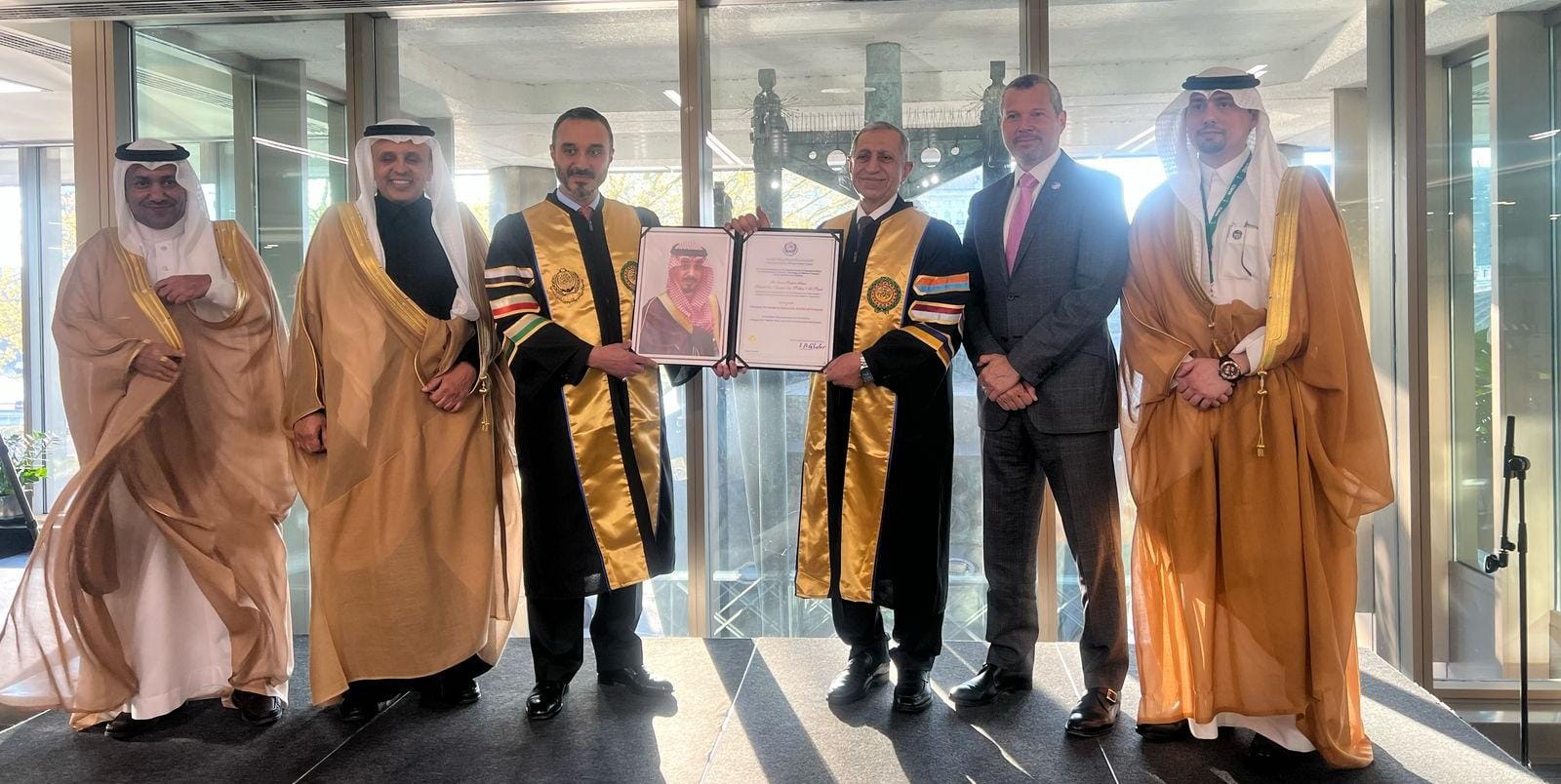 الأكاديمية العربية تمنح  الأمير خالد بن بندر الدكتوراه الفخرية في العلوم الإنسانية