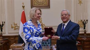   رئيس مجلس النواب يستقبل رئيسة الجمعية الوطنية السلوفينية