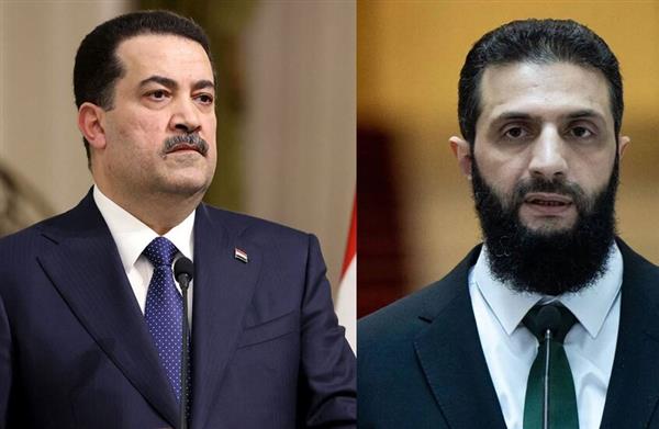 "الشرع" ورئيس وزراء العراق يؤكدان ضرورة احترام سيادة واستقلال البلدين