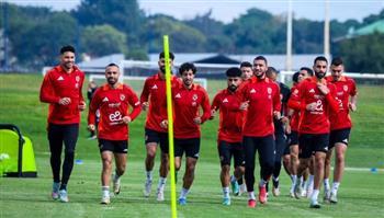 الأهلي يتدرب على ملعب لوفتوس استعدادًا لمباراة صن داونز