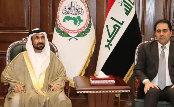 رئيس البرلمان العربي يلتقي النائب الأول لرئيس مجلس النواب العراقي 
