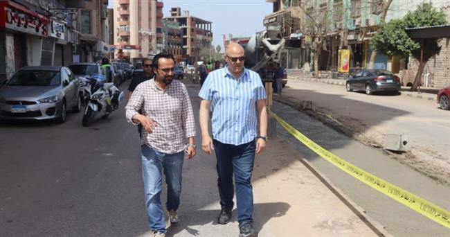 محافظ القليوبية : إعادة تأهيل ورفع كفاءة شارع الشرطة العسكرية ببنها