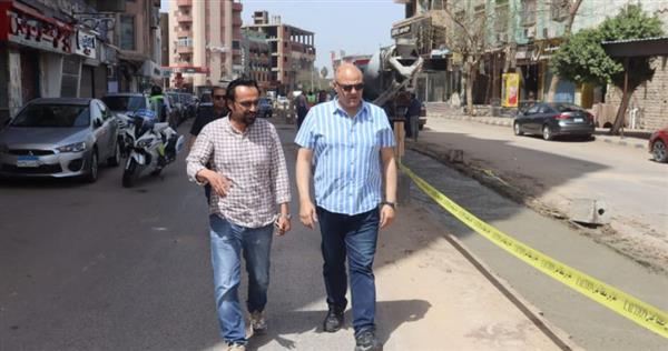 محافظ القليوبية : إعادة تأهيل ورفع كفاءة شارع الشرطة العسكرية ببنها