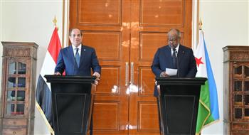   الرئيس السيسي ونظيره الجيبوتي يؤكدان رفضهما تهديد أمن الملاحة في البحر الأحمر  ​