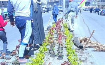   محافظ الغربية يتابع أعمال التشجير بميدان المحطة : هدفنا بيئة حضارية تليق بالمواطن