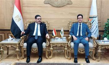   رئيس جامعة بنها يستقبل وزير التجارة العراقي