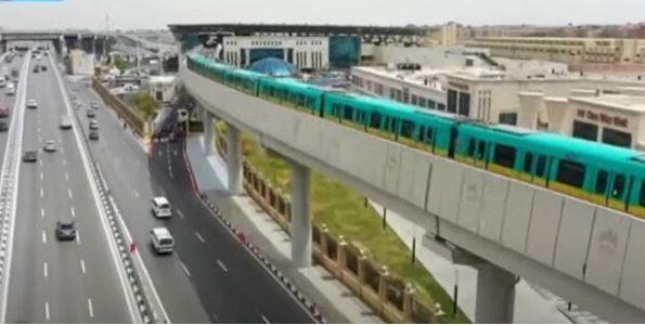الرئيس السيسي ونظيره الفرنسي يصلان محطة عدلي منصور التبادلية