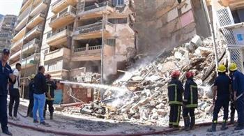   إصابة شخص في انهيار جزئي بواجهة مصلى غرب الإسكندرية