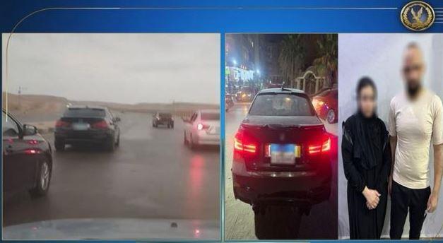 ملابسات فيديو لمشاجرة بين سائق ملاكى وسيدة داخل سيارة بالجيزة 