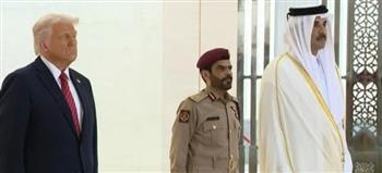   أمير قطر يستقبل ترامب في الديوان الأميري
