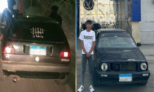 كشف ملابسات قيام شخصين بالجلوس خارج نافذة سيارة حال سيرها بطريق دمياط