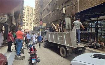   الجيزة تحكم سيطرتها على اشغالات المحال بكعبيش و الطوابق