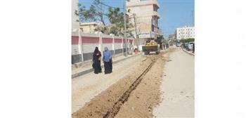   تنفيذ أعمال حفر خط الغاز الطبيعى بمركز الحمام تمهيدا لتشغيل خطوط الغاز المنزلية