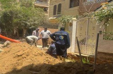 الجيزة: إصلاح كسر مفاجئ بخط مياه بهضبة الأهرام