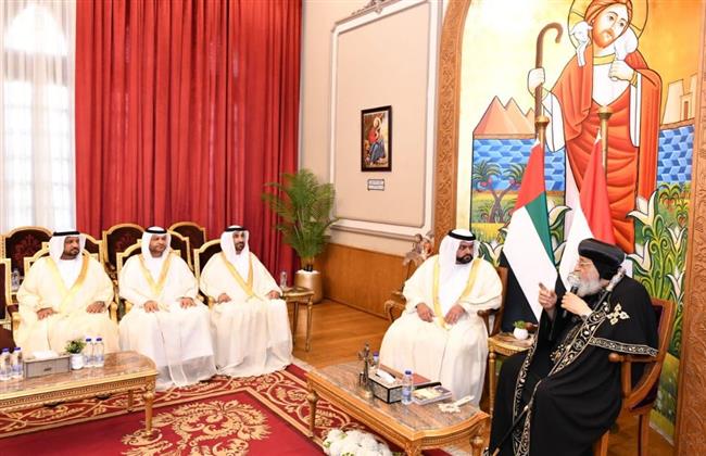 البابا تواضروس يستقبل ولي عهد الفُجَيْرة