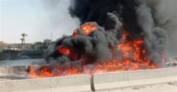   حريق يلتهم سيارة زيت طعام فى الشرقية
