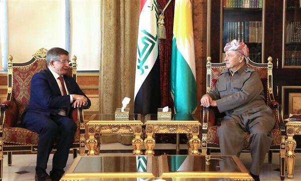 بارزاني و أوغلو يؤكدان ضرورة التزام جميع الأطراف في تركيا بالسلام