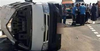 إصابة 6 أشخاص فى حادث سير على الطريق الصحراوى الشرقى ببنى سويف