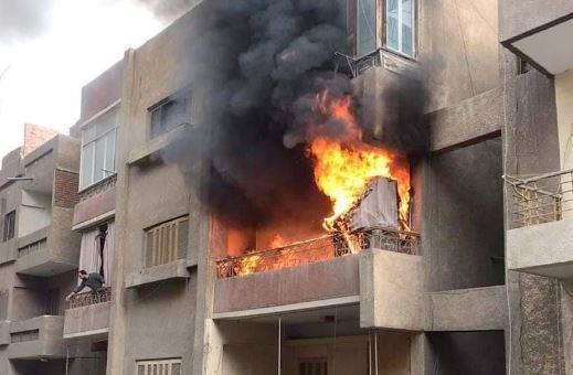 إخماد حريق داخل شقة سكنية فى فيصل دون إصابات