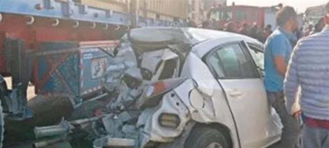 مصرع شخصين في حادث تصادم لعدد من السيارات بطريق السويس الصحراوي