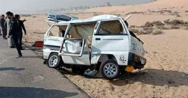 مصرع وإصابة 7 أشخاص إثر انقلاب سيارة سوزوكى بطريق إسكندرية الصحراوى