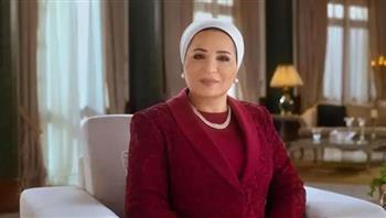   السيدة انتصار السيسي تقدم واجب العزاء والمواساة لأسرة البطل خالد محمد شوقي