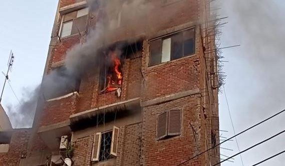 إخماد حريق داخل شقة سكنية فى حلوان دون إصابات