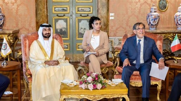 "اليماحي" ورئيس مجلس الشيوخ الإيطالي يتفقان على توقيع اتفاقية تعاون مشترك