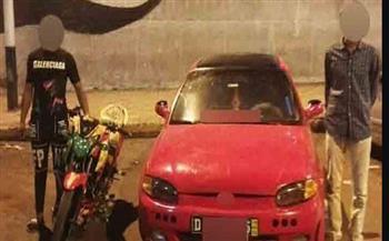 كشف ملابسات مقطع فيديو تضمن قيام قائدى سيارة ملاكى ودراجة نارية بالسير برعونة