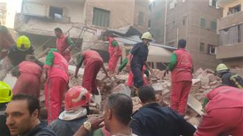   لجنة هندسية لمعاينة العقارات المحيطة بالعقارين المنهارين في حدائق القبة