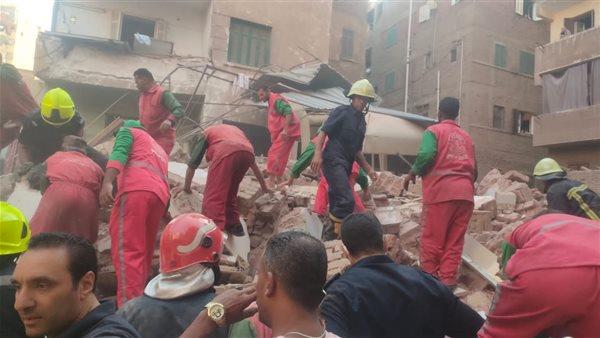 لجنة هندسية لمعاينة العقارات المحيطة بالعقارين المنهارين في حدائق القبة