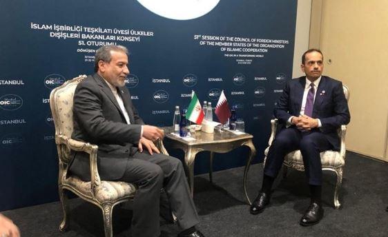 وزير الخارجية الإيراني يلتقي نظيره القطري