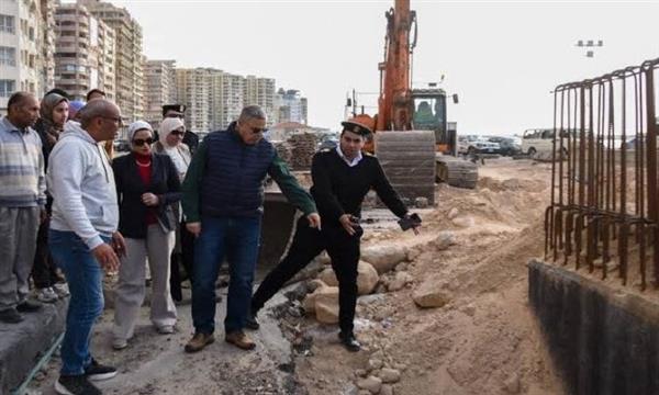 بدء أعمال المرحلة الأولى من مشروع تطوير محور محمد نجيب بالإسكندرية