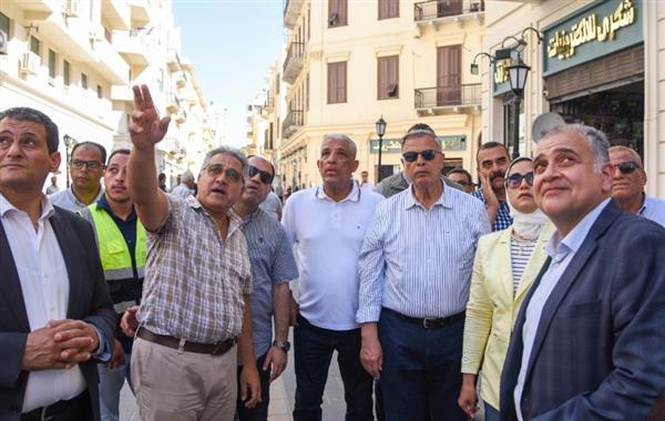 لجنة الإدارة المحلية ومحافظ الإسكندرية يتابعون تطوير واجهات الكورنيش وشارع النبي دانيال