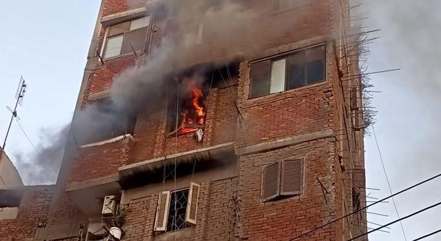 إخماد حريق داخل شقة سكنية فى عين شمس دون إصابات