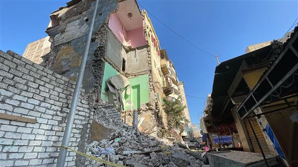 انهيار عقار قديم في اللبان بالإسكندرية دون إصابات