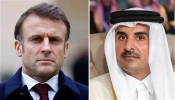   أمير قطر والرئيس الفرنسي يبحثان هاتفيا تطورات الأوضاع في غزة