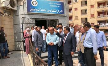   جولة تفقدية مفاجئة لمحافظ الدقهلية بالمركز التكنولوجي بمدينة جمصة