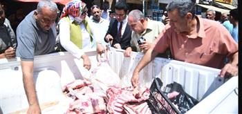   غلق وتشميع محل جزارة بمدينة مرسى مطروح لوجود لحوم غير صالحة للاستهلاك الآدمي