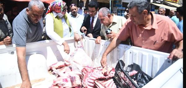 غلق وتشميع محل جزارة بمدينة مرسى مطروح لوجود لحوم غير صالحة للاستهلاك الآدمي