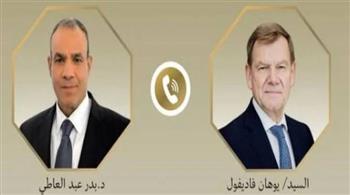   وزير الخارجية يبحث مع نظيره الألماني إعادة إعمار غزة