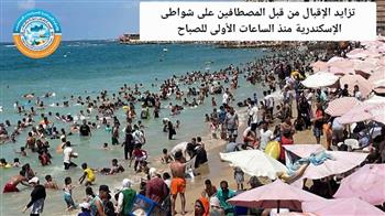   إقبال غير مسبوق من المصطافين على شواطئ الاسكندرية