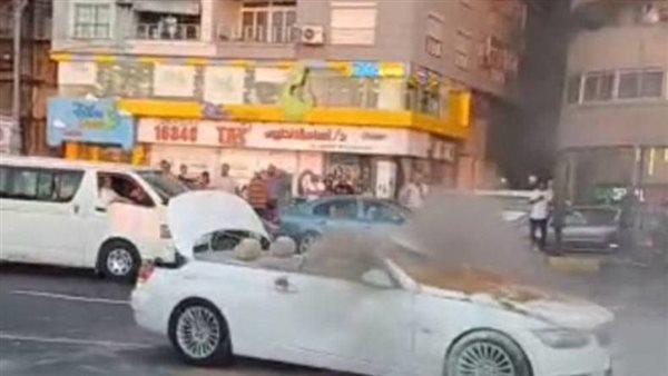 قوات الحماية المدنية تنجح في السيطرة على حريق سيارة على كورنيش الإسكندرية
